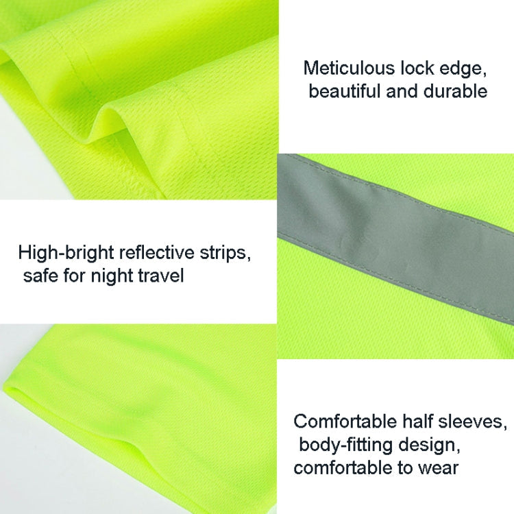 Reflective Quick-drying T-shirt Lapel Short-sleeved Safety Work Shirt