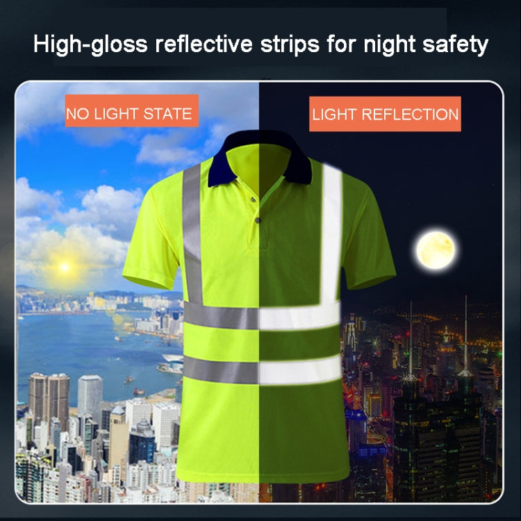 Reflective Quick-drying T-shirt Lapel Short-sleeved Safety Work Shirt My Store