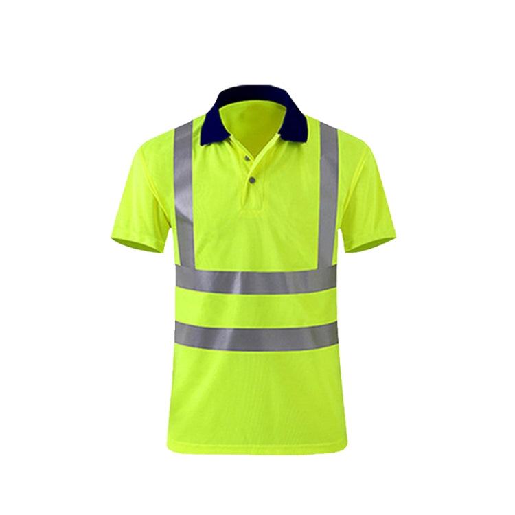 Reflective Quick-drying T-shirt Lapel Short-sleeved Safety Work Shirt