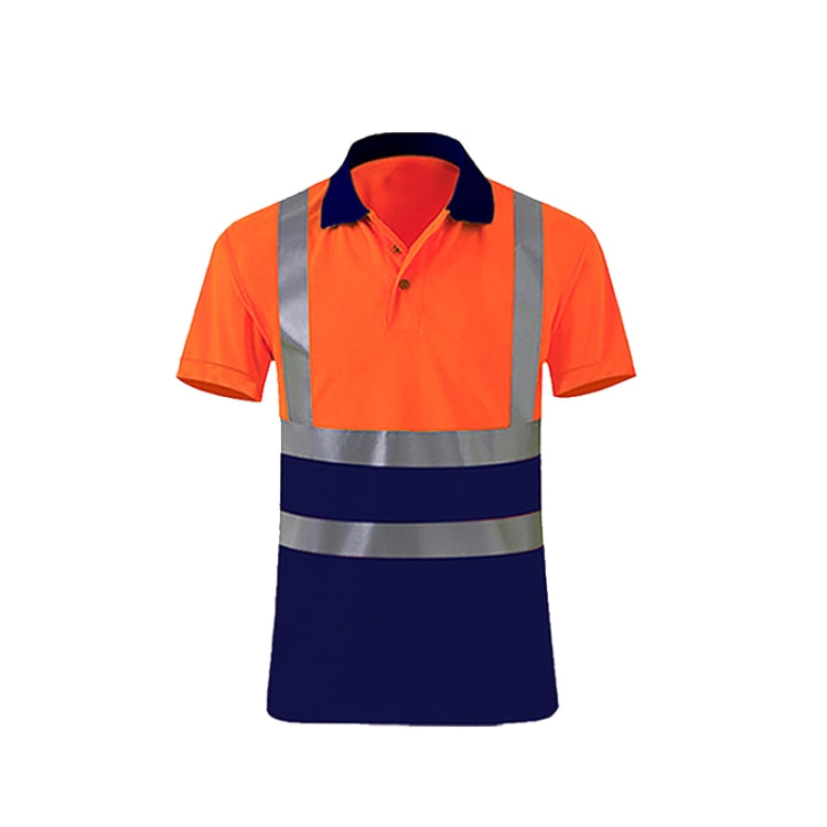 Reflective Quick-drying T-shirt Lapel Short-sleeved Safety Work Shirt