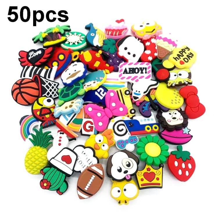 50pcs Cave Shoes Decorations Cartoon Drip Shoes Accessories-Reluova