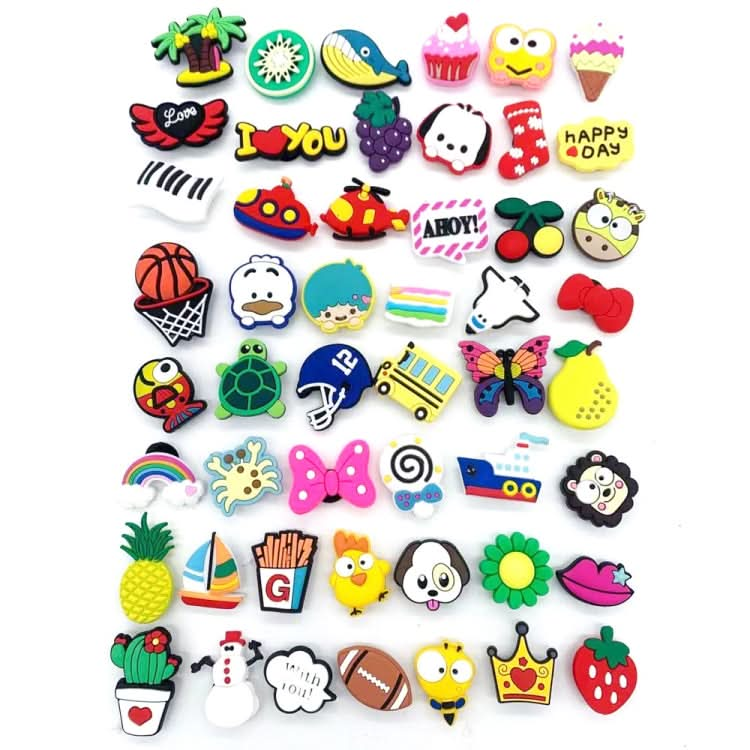 50pcs Cave Shoes Decorations Cartoon Drip Shoes Accessories-Reluova