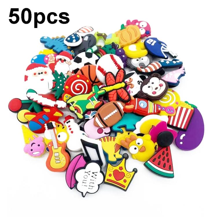 50pcs Cave Shoes Decorations Cartoon Drip Shoes Accessories-Reluova