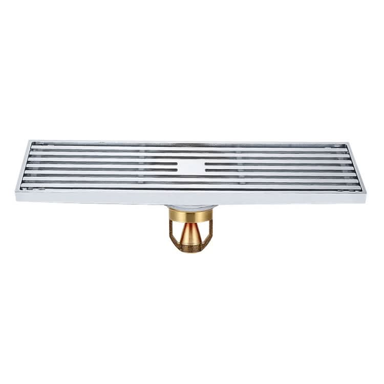 8x30cm Extended Full Copper Strip Floor Drain, Style:-Reluova