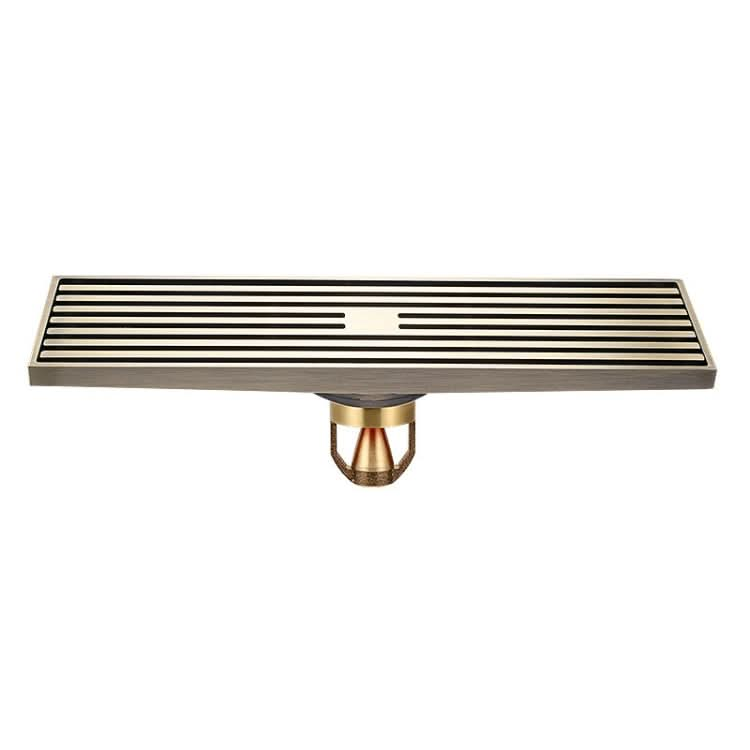 8x30cm Extended Full Copper Strip Floor Drain, Style:-Reluova