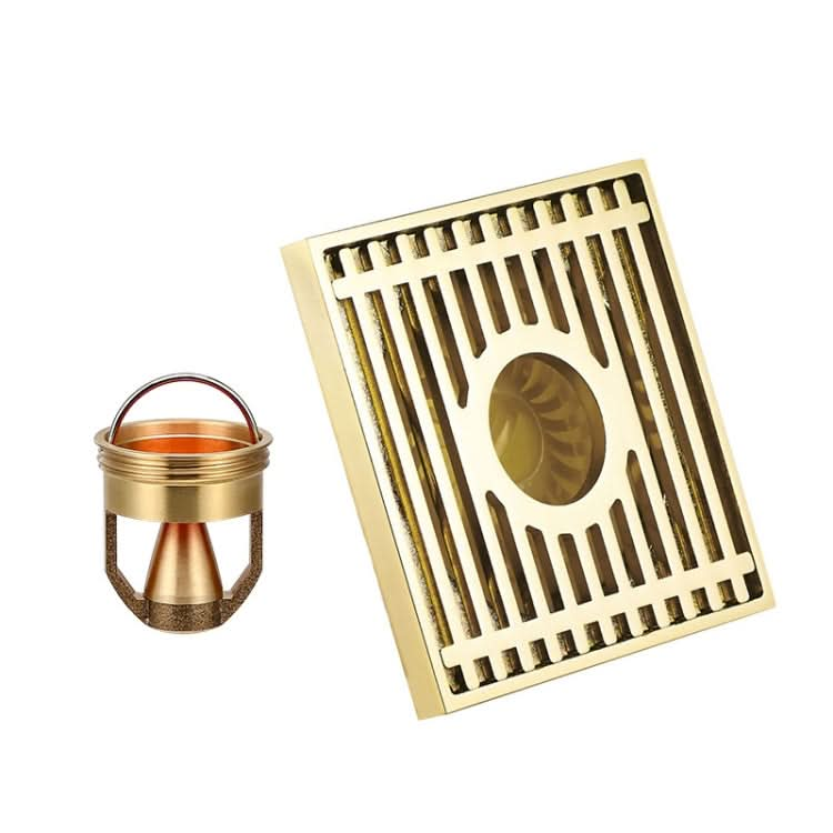 Full Copper Odor Proof Floor Drain, Style: Reluova