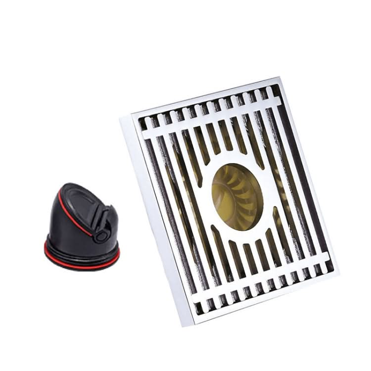 Full Copper Odor Proof Floor Drain, Style: Reluova