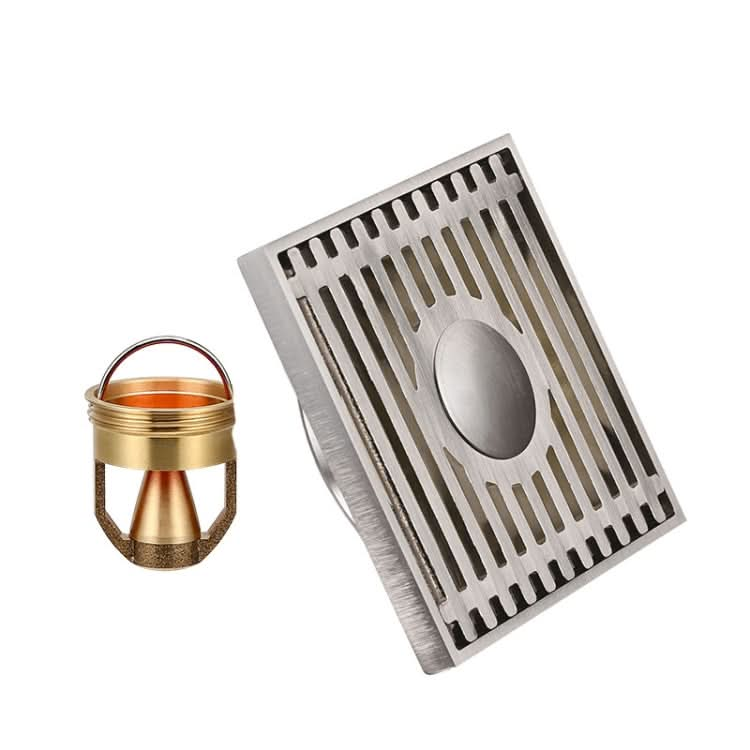 Full Copper Odor Proof Floor Drain, Style: Reluova