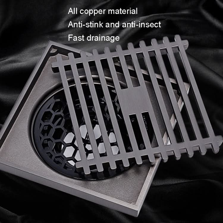 Full Copper Odor Proof Floor Drain, Style: Reluova