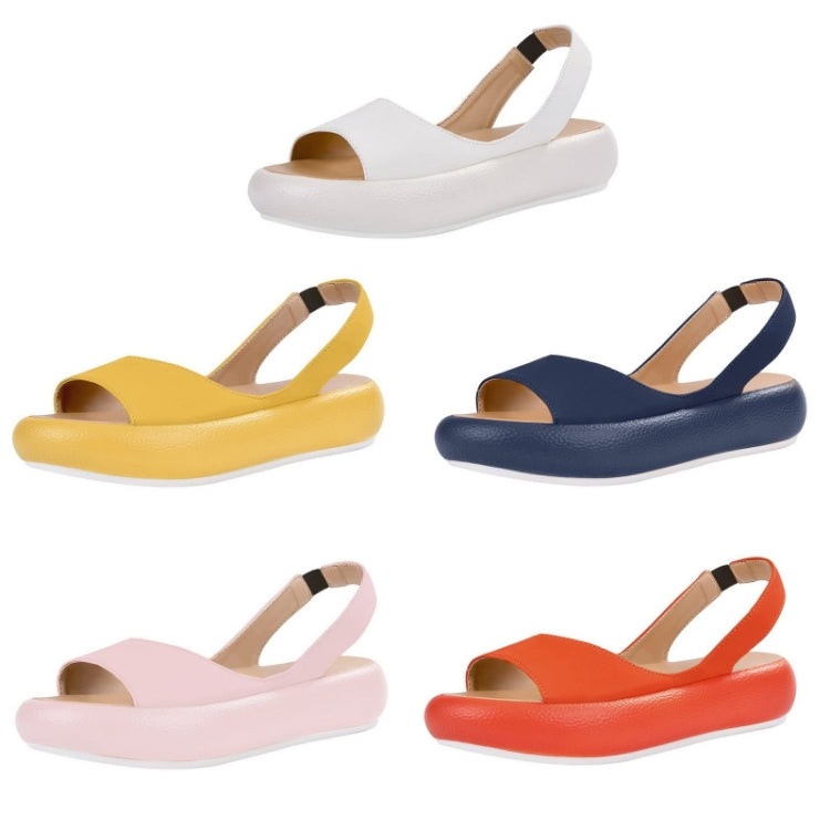 Women Fish Mouth Microfiber Elastic Band Wear-resistant Low-heel Sandals, Series 1