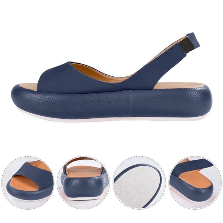 Women Fish Mouth Microfiber Elastic Band Wear-resistant Low-heel Sandals, Series 2 Reluova