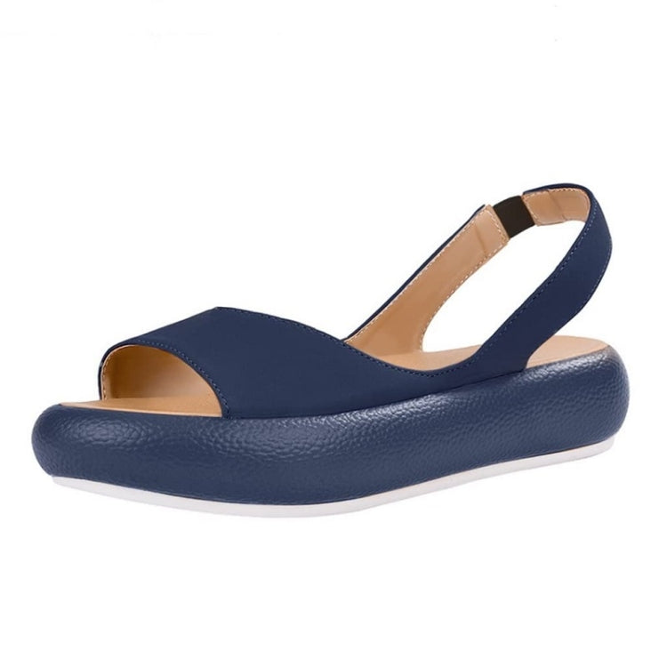 Women Fish Mouth Microfiber Elastic Band Wear-resistant Low-heel Sandals, Series 2 Reluova