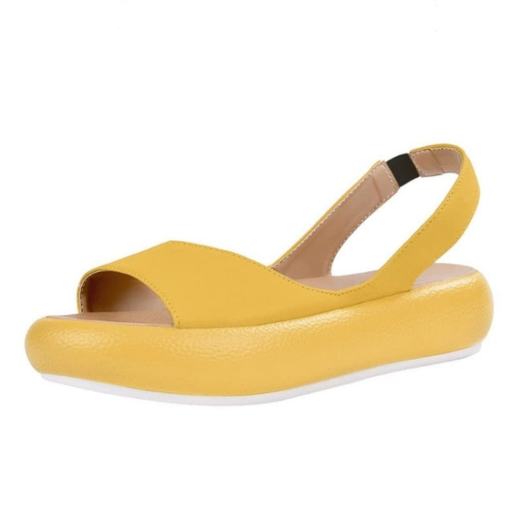 Women Fish Mouth Microfiber Elastic Band Wear-resistant Low-heel Sandals, Series 2 Reluova