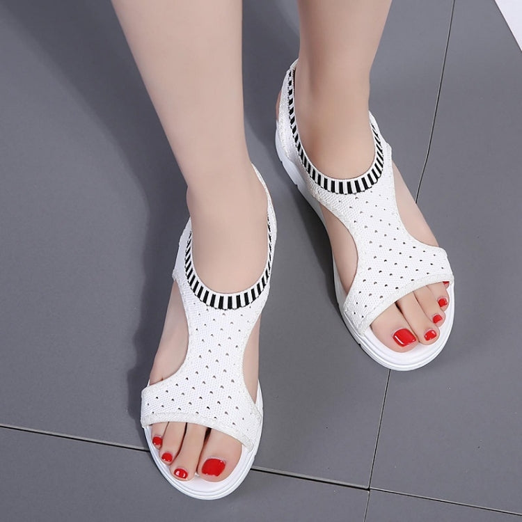 Women Breathable Platform Sandals Flying Woven Wedge Beach Sandals, Series 1