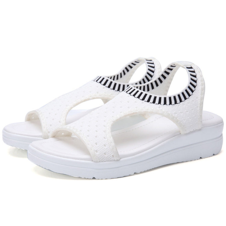 Women Breathable Platform Sandals Flying Woven Wedge Beach Sandals, Series 1