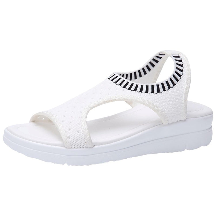 Women Breathable Platform Sandals Flying Woven Wedge Beach Sandals, Series 2