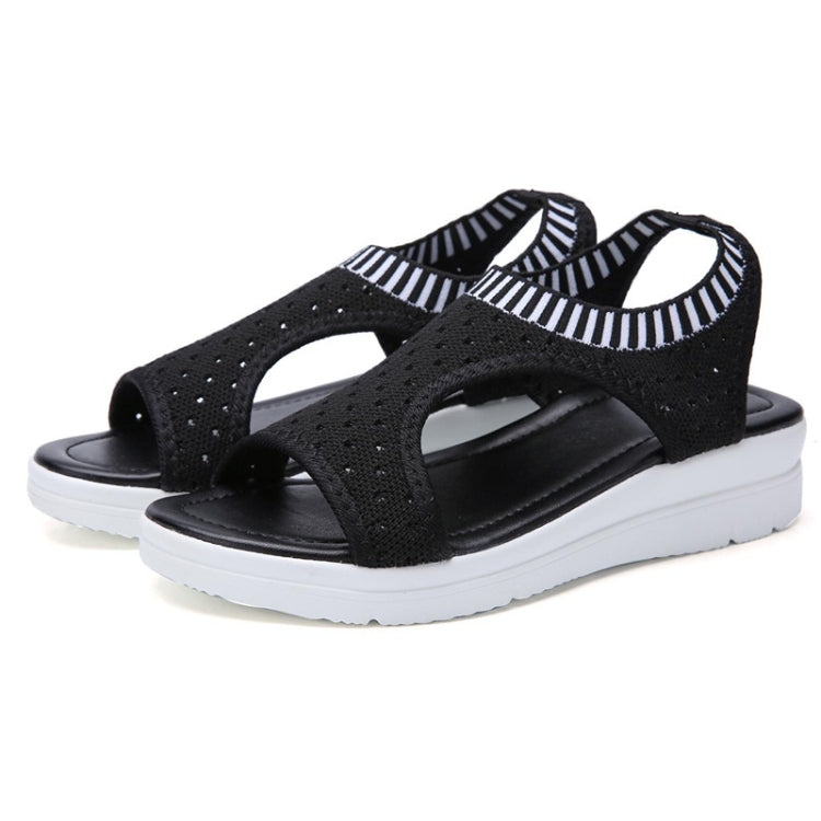 Women Breathable Platform Sandals Flying Woven Wedge Beach Sandals, Series 2 Reluova