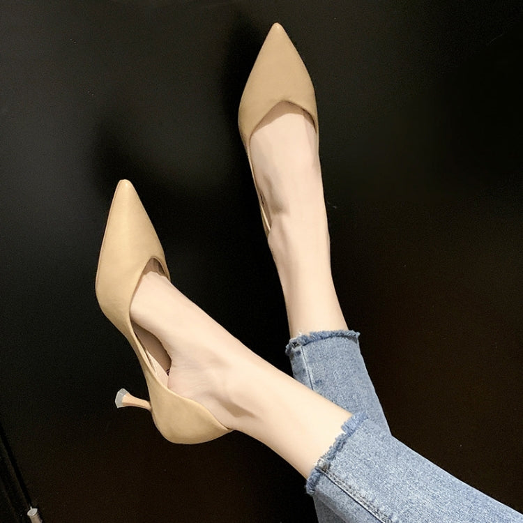 Stiletto Versatile Women Sngle Shoes Pointed Toe Pump High Heels Reluova