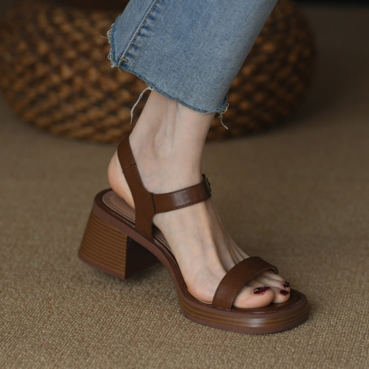 Summer Platform Mid Heel Open Toe Sandals Reluova