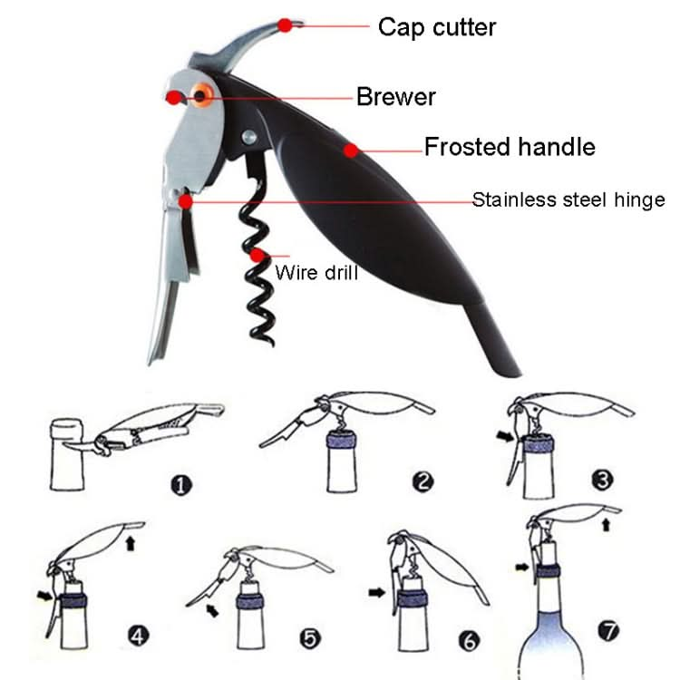 2pcs Parrot Shape Wine Bottle Opener Plastic Bottle Opener-Reluova