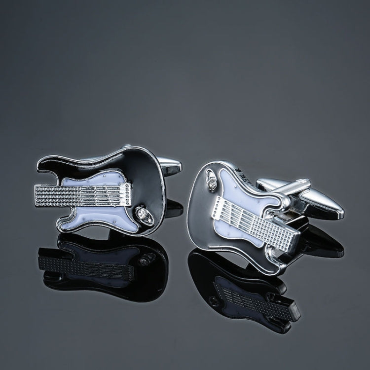 Brass Music Series Instrument Note Cufflinks, Color: Silver Shelf Drum Reluova