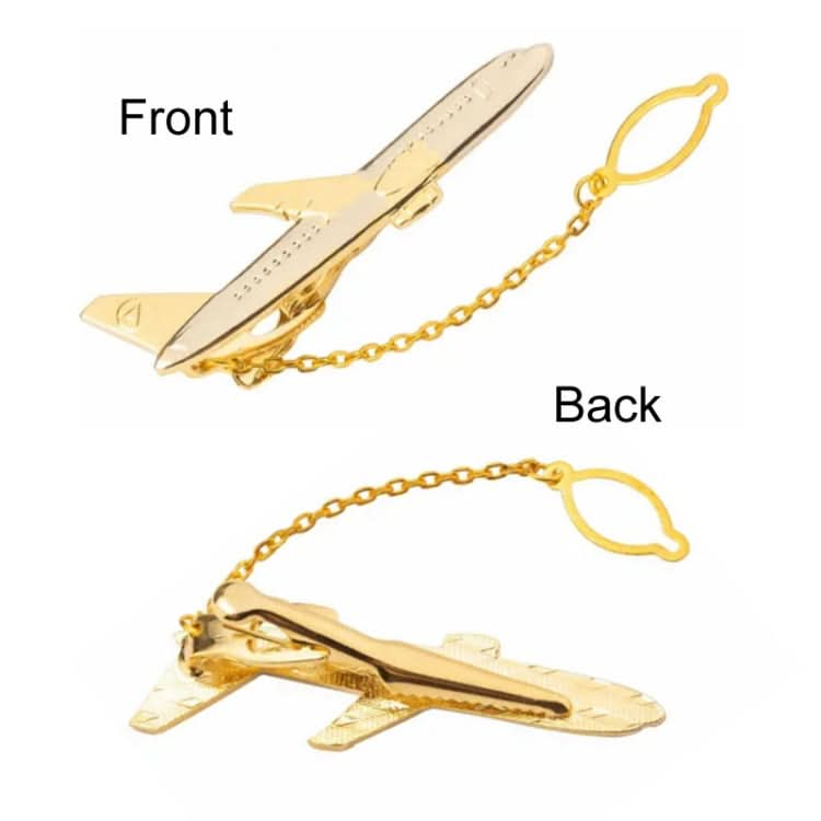 Men Business Formal Wedding Tie Clips, Color: Gold Trumpet Reluova