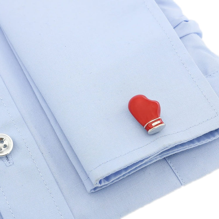 Men Shirts Enamel Lacquered Cufflinks, Color: Silver Horseshoe Iron