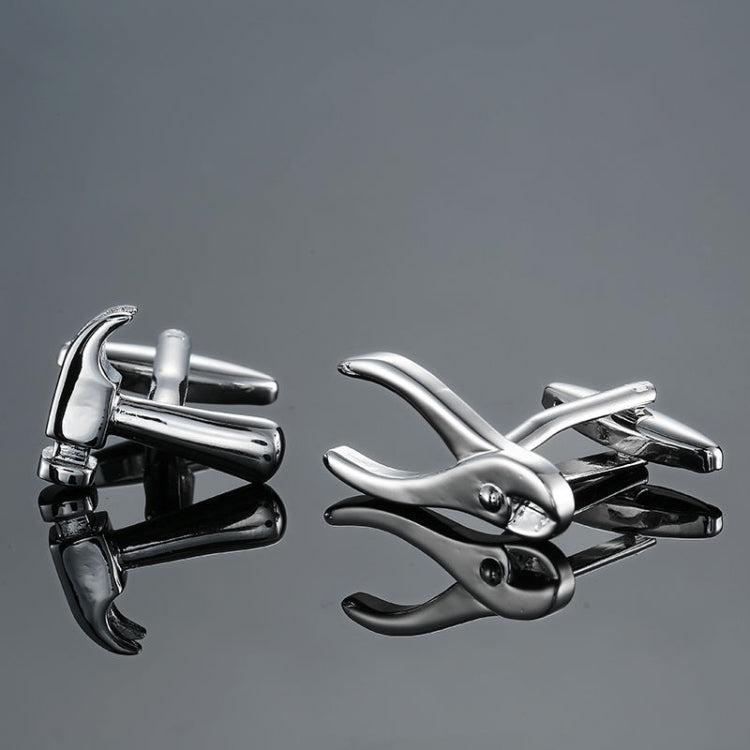 Men Shirts Enamel Lacquered Cufflinks, Color: Silver Horseshoe Iron Reluova