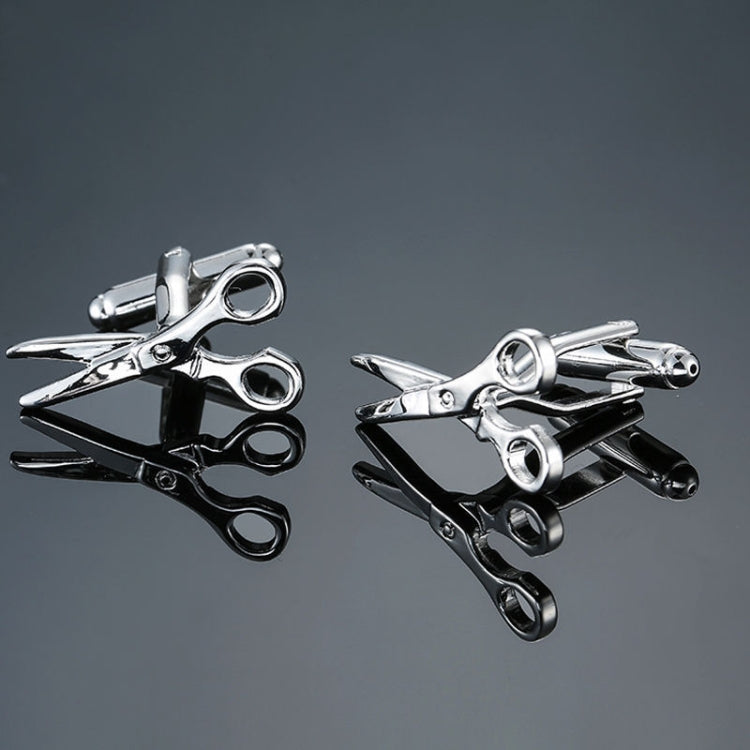 Men Shirts Enamel Lacquered Cufflinks, Color: Silver Horseshoe Iron