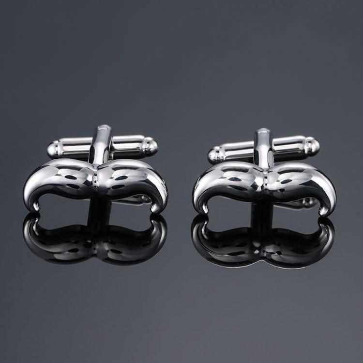 Men Shirts Enamel Lacquered Cufflinks, Color: Silver Horseshoe Iron Reluova