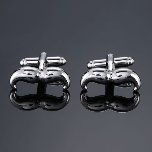 Men Shirts Enamel Lacquered Cufflinks, Color: Silver Horseshoe Iron Reluova