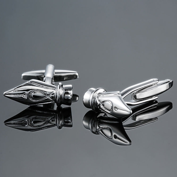 Men Shirts Enamel Lacquered Cufflinks, Color: Silver Horseshoe Iron Reluova