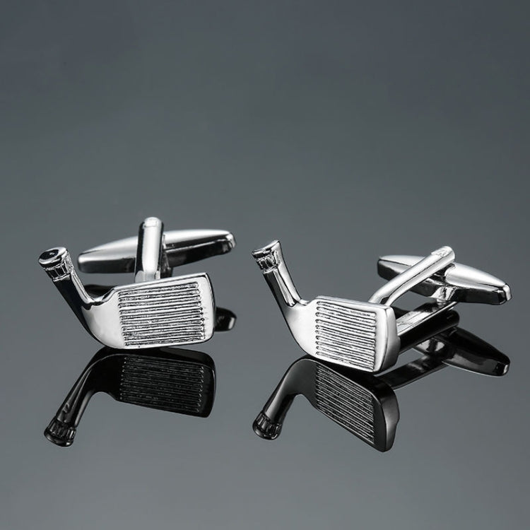 Men Shirts Enamel Lacquered Cufflinks, Color: Silver Horseshoe Iron