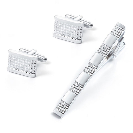 Men Shirt Metal Lavalier Cufflinks Set