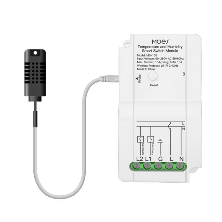 Tuya Dual-way Temperature and Humidity Switch Timer Smart Switch