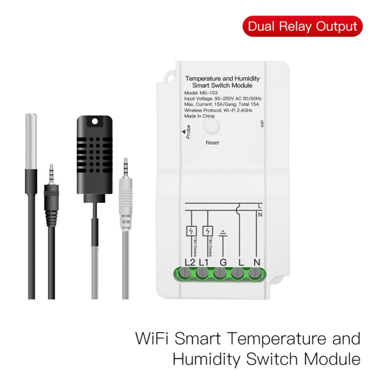 Tuya Dual-way Temperature and Humidity Switch Timer Smart Switch Reluova