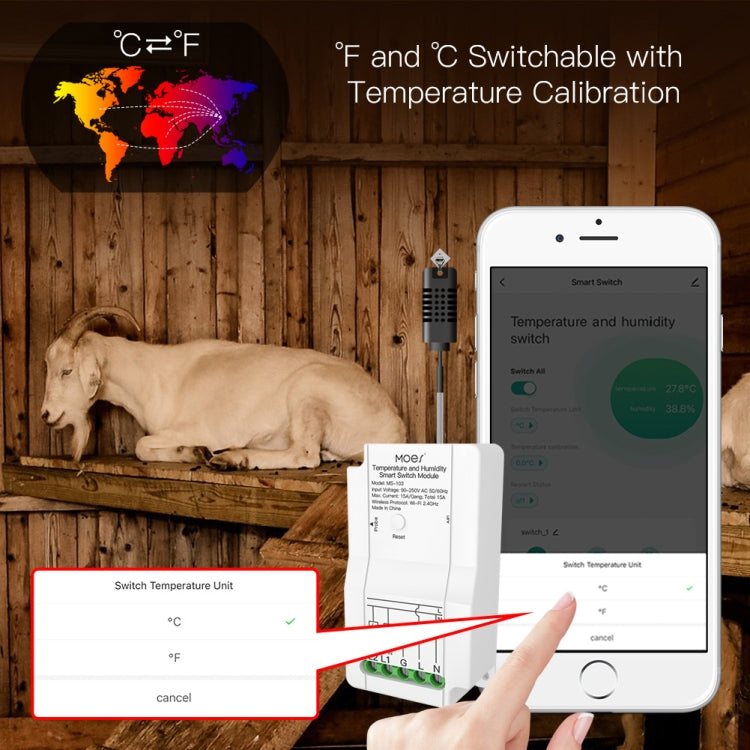 Tuya Dual-way Temperature and Humidity Switch Timer Smart Switch Reluova