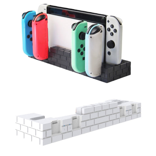 For Nintendo Switch / Switch OLED SW488 Power Bracket Game Card Storage Stand Handle Charging Seat