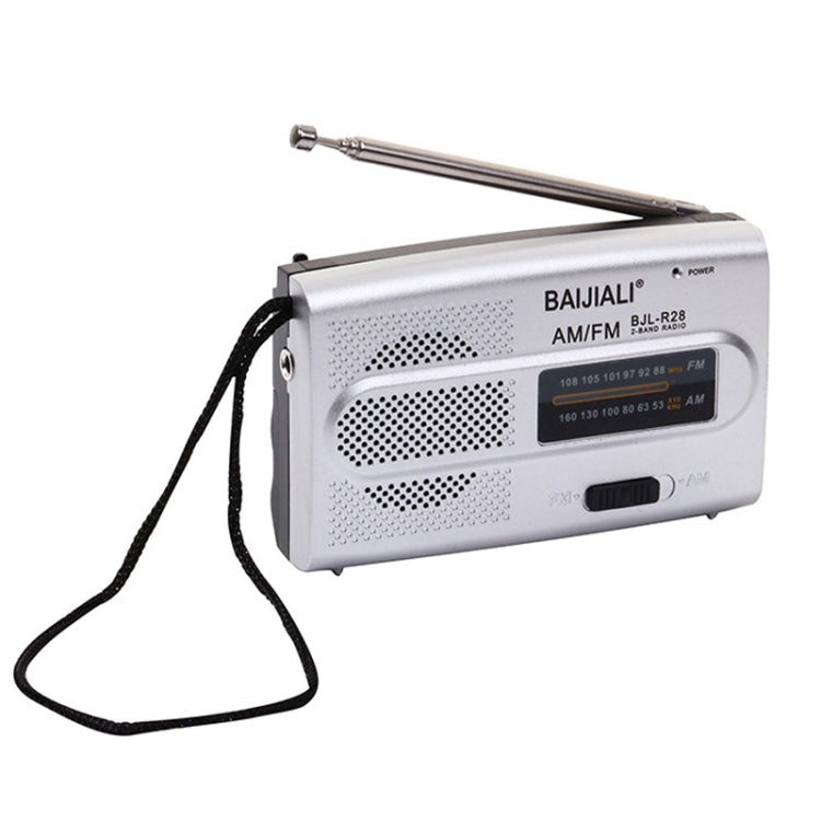 BAIJIALI BJL-R28 Elderly Portable Portable Retro Radio AM / FM Two Band Radio