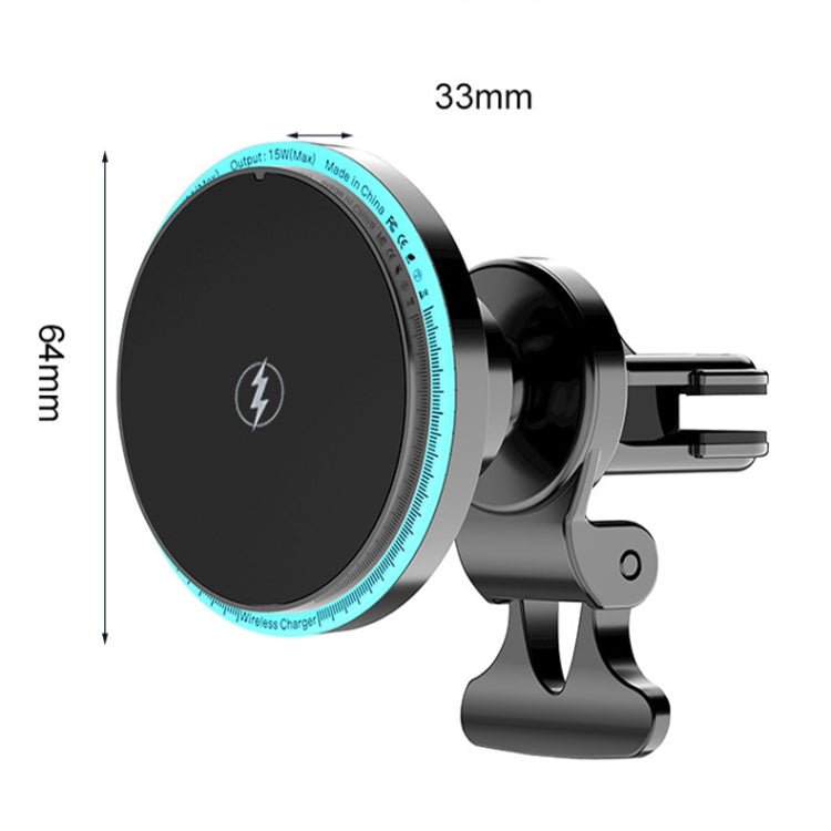 M2 Magnetic Car Wireless Fast Charging Mobile Phone Holder with LED Ambient Light ÎҵÄÉ̵ê