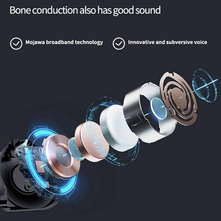 M1S Bone Conduction Stereo Vibrator Speaker Bluetooth Earphones