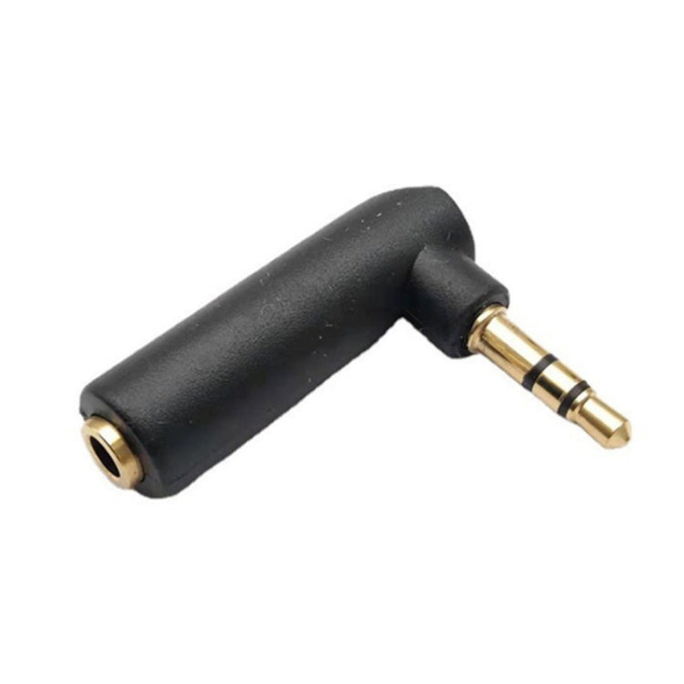 3.5mm Elbow Male to Female Dual Channel Headphone Audio Adapter