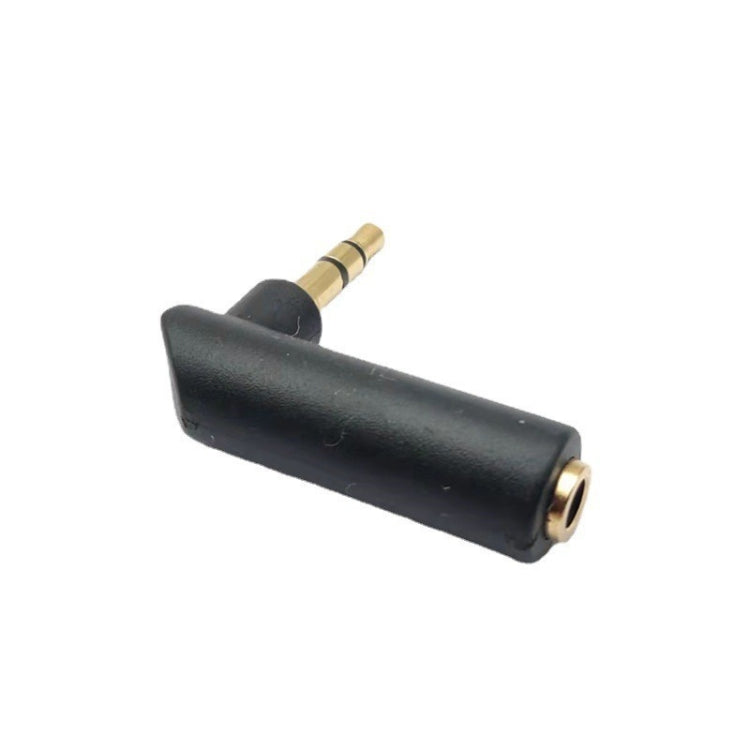 3.5mm Elbow Male to Female Dual Channel Headphone Audio Adapter