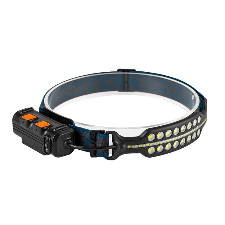 XPG+COB Induction Headlight Type-C Rechargeable Head Lamp