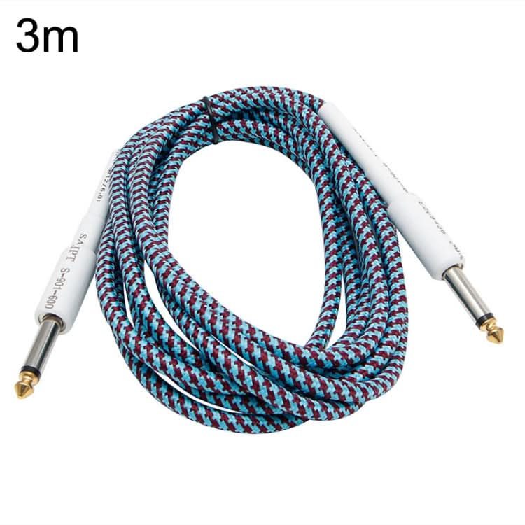 JT001 Male To Male 6.35mm Audio Cable Noise Reduction Folk Bass Instrument Cable, Length: Reluova