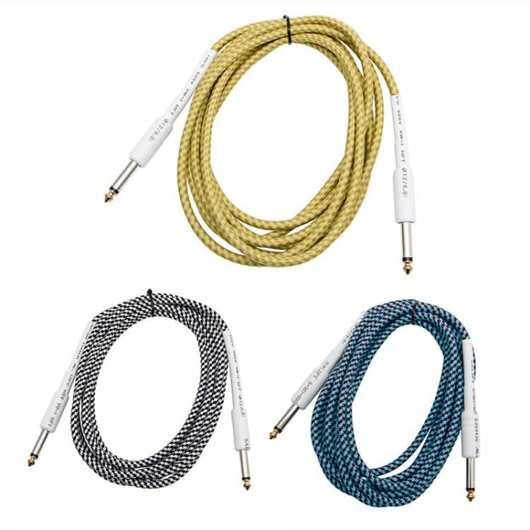 JT001 Male To Male 6.35mm Audio Cable Noise Reduction Folk Bass Instrument Cable, Length: Reluova