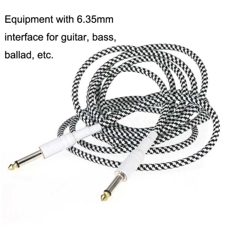 JT001 Male To Male 6.35mm Audio Cable Noise Reduction Folk Bass Instrument Cable, Length: Reluova