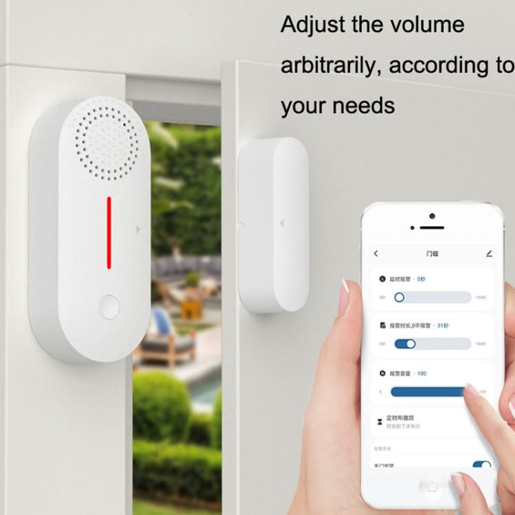 Tuya WiFi Sound And Light Door Magnetic Doors Windows Alarm Scene Linkage APP Reminder Reluova