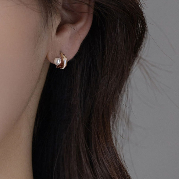 Shell Double Layer Earrings with Diamond Earrings, Series 1 My Store