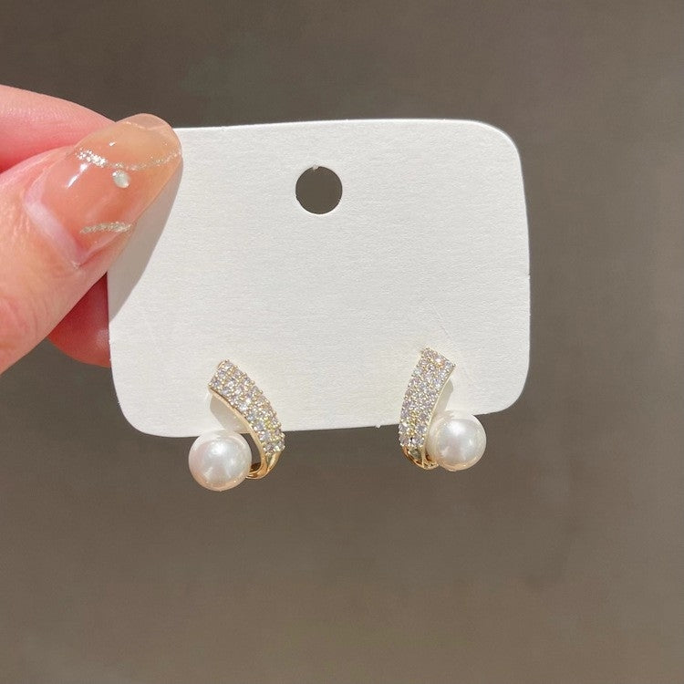 Shell Double Layer Earrings with Diamond Earrings, Series 1 My Store